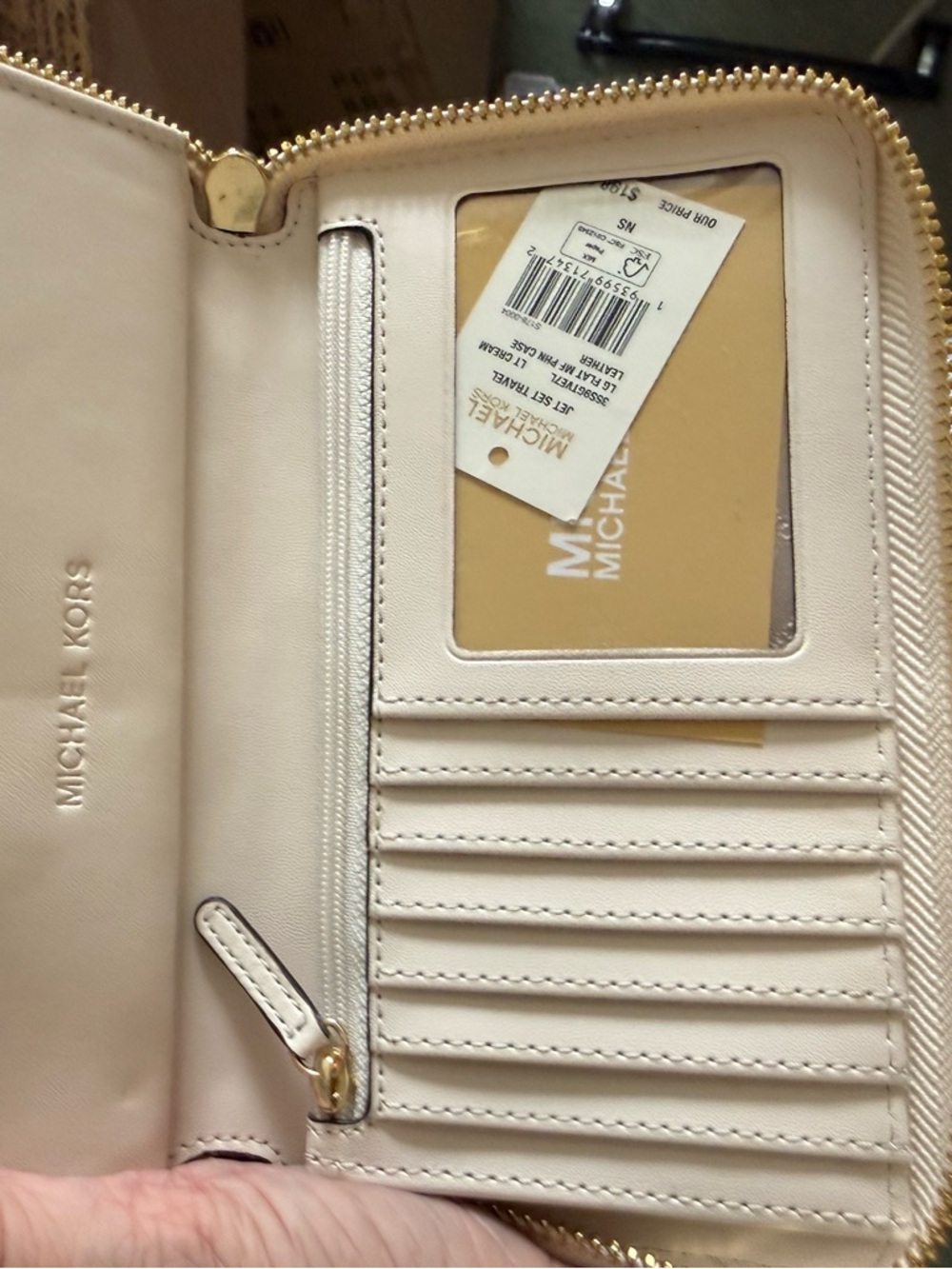 Michael Kors Ivory Pebbled Leather Hobo Shoulder Bag - Picture 9 of 9
